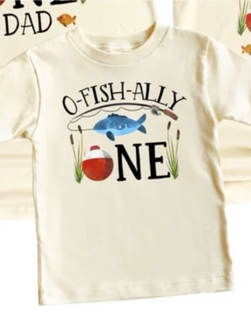 Rabbit Skins Cream 'O-Fish-Ally One' Fishing Graphic Tee